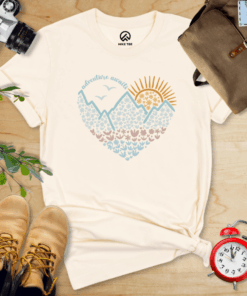 Adventure Awaits Flower Heart Shirt