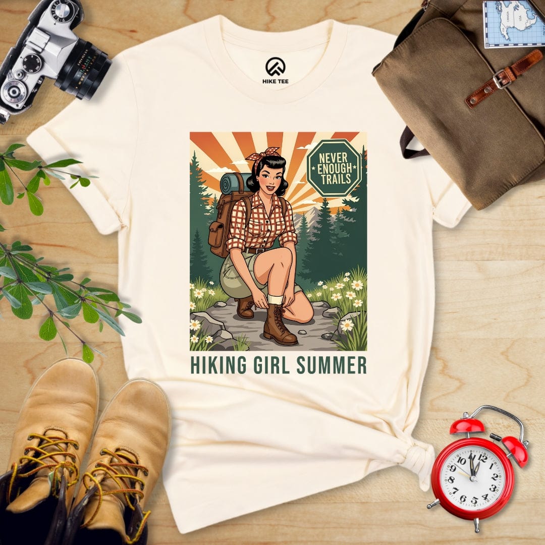 Retro Hiking Girl Shirt